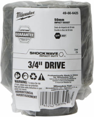 SHOCKWAVE Impact Duty 3/4 Inch Drive 50MM Deep 6 Point Socket