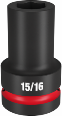 SHOCKWAVE Impact Duty 1" Drive 15/16" Deep 6 Point Socket, Forged Steel