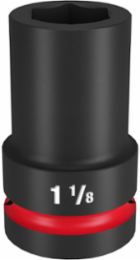 SHOCKWAVE Impact Duty 1" Drive 1-1/8" Deep 6-Point Socket, Forged Steel