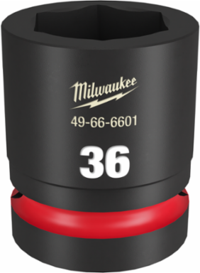 SHOCKWAVE Impact Duty 1" Drive 36MM Socket, Forged Steel, 6 Point, 2.56 Inch Length