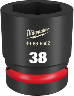 SHOCKWAVE Impact Duty 1" Drive 38MM 6 Point Socket, Forged Steel