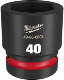 SHOCKWAVE Impact Duty 1 Inch Drive 40MM 6 Point Socket, Forged Steel