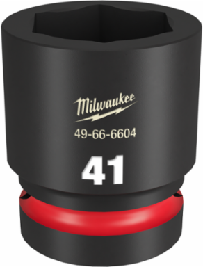 SHOCKWAVE 1" Drive 41MM 6 Point Impact Socket, Forged Steel