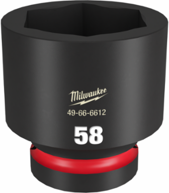 SHOCKWAVE Impact Duty 1" Drive 58MM 6-Point Socket, Forged Steel, Lifetime Guarantee