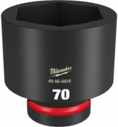 SHOCKWAVE Impact Duty 1" Drive 70MM 6-Point Socket, Forged Steel, 3.82 Inch Length