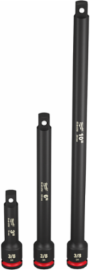 SHOCKWAVE Impact Duty 3PC Drive Extension Set, 3/8 Inch, 3", 6", 10" Lengths