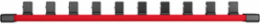 1/2 Inch Drive Socket Rail, 14 Inches Long, Compatible with Standard & Deep Sockets