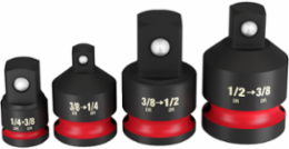 SHOCKWAVE Impact Duty 1/4 Inch to 1/2 Inch Drive Adapter Set, 4 Pieces, Chromium Molybdenum