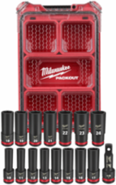 16PC SHOCKWAVE Impact Duty Socket Set 1/2 Inch Drive, Chrome Molybdenum Steel