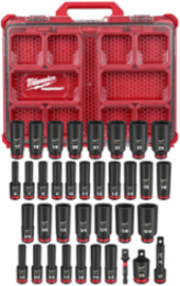 36PC SHOCKWAVE Impact Duty Socket Set, 3/8 Inch Drive, Chrome Molybdenum Steel