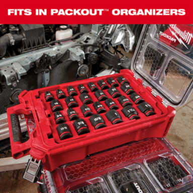 SHOCKWAVE Impact Duty 31PC Socket Set with 1/2 Inch Drive and 3 Inch Extension