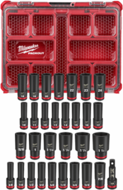 SHOCKWAVE Impact Duty 31PC Socket Set with 1/2 Inch Drive and 3 Inch Extension