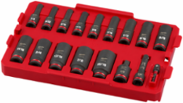 17PC SHOCKWAVE Impact Duty 3/8 Inch Drive SAE Socket Set, Includes 14 Deep Sockets