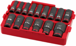 15PC SHOCKWAVE Impact Duty Socket Set, 1/2 Inch Drive, SAE, Chrome Molybdenum Steel