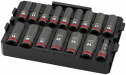 16PC SHOCKWAVE Impact Duty Socket Set, 1/2 Inch Drive, Metric Sizes 10mm-24mm
