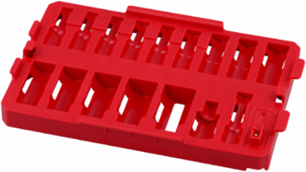 SHOCKWAVE Impact Duty Socket Tray 3/8 Inch Drive, Red, Durable Plastic, 11.693 Inch Length