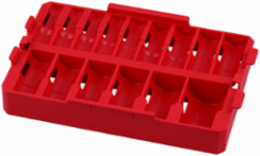 SHOCKWAVE 15PC Impact Duty Socket Tray, 11.693 Inch Length, Red Plastic