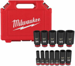 SHOCKWAVE Impact Duty 12PC 3/8 Inch Drive SAE Deep 6 Point Socket Set