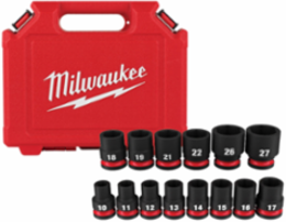SHOCKWAVE Impact Duty 1/2 Inch Drive 14PC Metric Socket Set, 6 Point