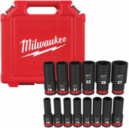 SHOCKWAVE Impact Duty 14-Piece 1/2 Inch Drive Metric Deep Socket Set