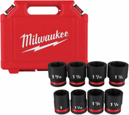 8PC SHOCKWAVE Impact Duty 3/4 Inch Drive SAE 6 Point Socket Set