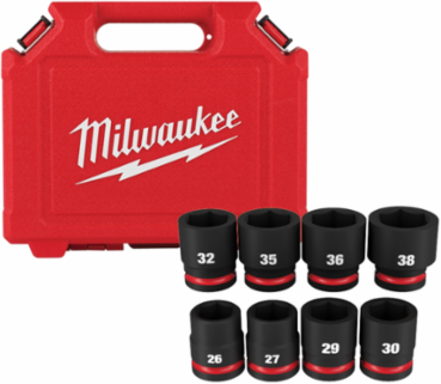 SHOCKWAVE Impact Duty 3/4 Inch Drive Socket Set, 8 Piece, 6-Point Design
