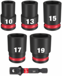 6PC SHOCKWAVE Impact Duty 3/8 Inch Drive Metric Socket Set, Forged Steel