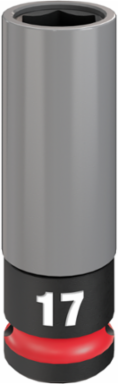SHOCKWAVE 1/2 Inch Drive 17MM Metric Lug Nut Impact Socket, 6 Points