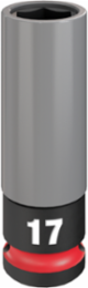 SHOCKWAVE 1/2 Inch Drive 17MM Metric Lug Nut Impact Socket, 6 Points