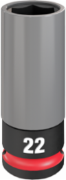 SHOCKWAVE Impact Duty 1/2 Inch Drive 22MM Lug Nut Wheel Socket, 6 Points