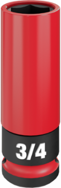 SHOCKWAVE Impact Duty 1/2 Drive 3/4 Inch Lug Nut Socket, 6 Point