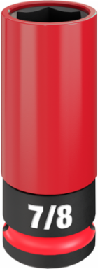 SHOCKWAVE Impact Duty 1/2 Inch Drive 7/8 Inch Lug Nut Socket, 6 Point