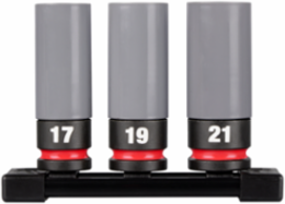 SHOCKWAVE Impact Duty 1/2 Inch Drive 3PC Lug Nut Socket Set, Metric Sizes 17mm-21mm
