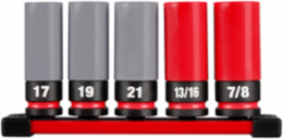 SHOCKWAVE Impact Duty 1/2 Inch Drive 5PC Lug Nut Socket Set with Color-Coded Sleeves