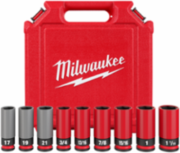 SHOCKWAVE™ Impact Duty 1/2 Inch Drive Lug Nut Socket Set, 9 Pieces, Forged Steel