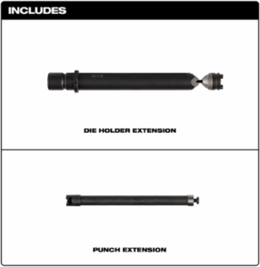 M12 FUEL 16 Gauge Nibbler Die Holder Extension for Corrugated Metal Cutting
