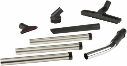 Dust Extraction Cleaning Set for 8 Gallon Vacuum with (3) Extensions & Tools
