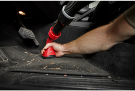 AIR-TIPTM 3-Piece Automotive Vacuum Tool Kit, 2.5 Inch Nozzle, Red/Black Bag