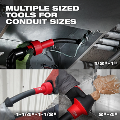 AIR-TIPTM Conduit Line Puller Kit, 1/2"-4" Tip Sizes, Rubber Cone Seal