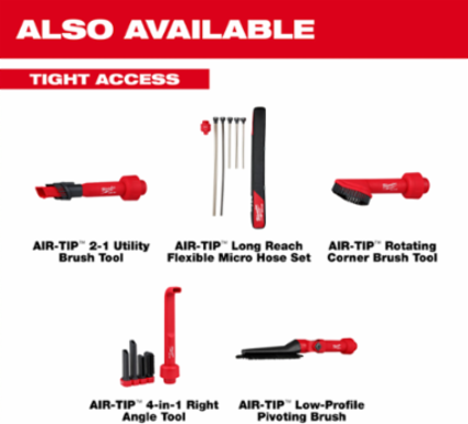 AIR-TIPTM 2-in-1 Utility Brush Tool, 10-1/2 Inch Length, Lightweight 0.372 lbs