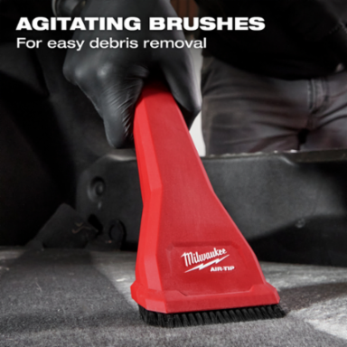 AIR-TIPTM Claw Utility Nozzle with Brushes, 2.5 Inch Inlet Diameter, Red