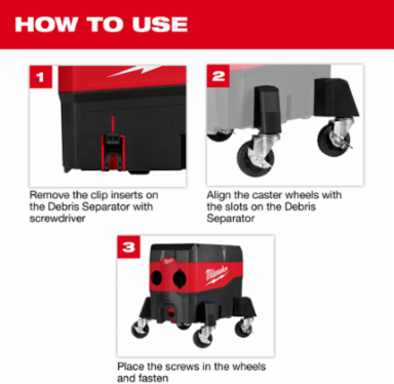 Caster Kit for Debris Separator