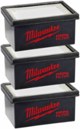 M12 HAMMERVAC HEPA Filters, 3 Pack, 9 Inch Height, Fits Model 2306-20