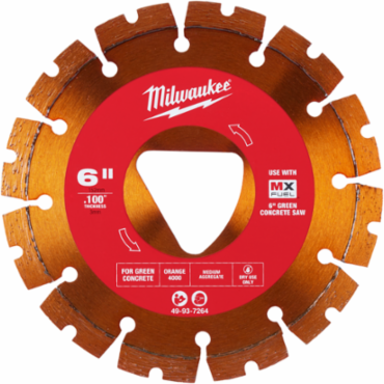 Diamond Blade 6 Inch x 0.100 Inch for Green Concrete, Dry Use
