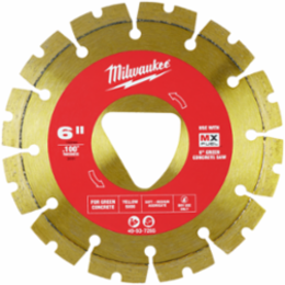 Diamond Blade 6 Inch x 0.1 Inch for Green Concrete, 12 Tooth, Dry Use
