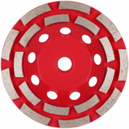 5 Inch Diamond MAXTM Double Row Cup Wheel, Vented Core, 12,000 RPM