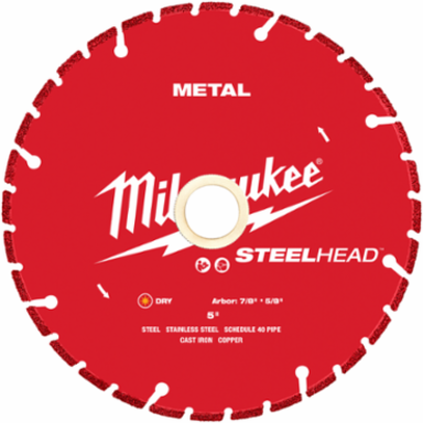 5 Inch STEELHEAD Metal Cutting Diamond Blade, Alloy Steel, 0.05 Inch Thickness