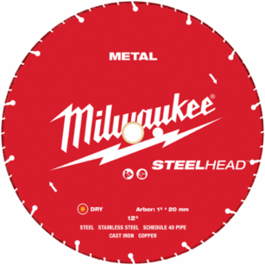 12 Inch STEELHEAD Metal Cutting Diamond Blade, Segmented, 0.125 Inch Thickness