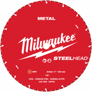 14 Inch STEELHEAD Metal Cutting Diamond Blade, Segmented, 0.125 Inch Thick