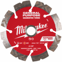 4-1/2" DIAMOND MAX™ Segmented Turbo, General Purpose Diamond Blade